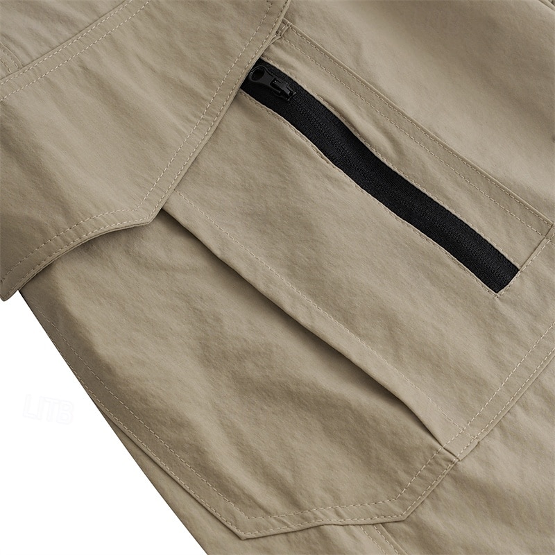 Herr Taktiska shorts Cargo-shorts Ficka med blixtlås Slät Vattentät Andningsfunktion Utomhus Dagligen Utekväll Mode Ledigt Svart Grön 2025 - $27.99 -P6