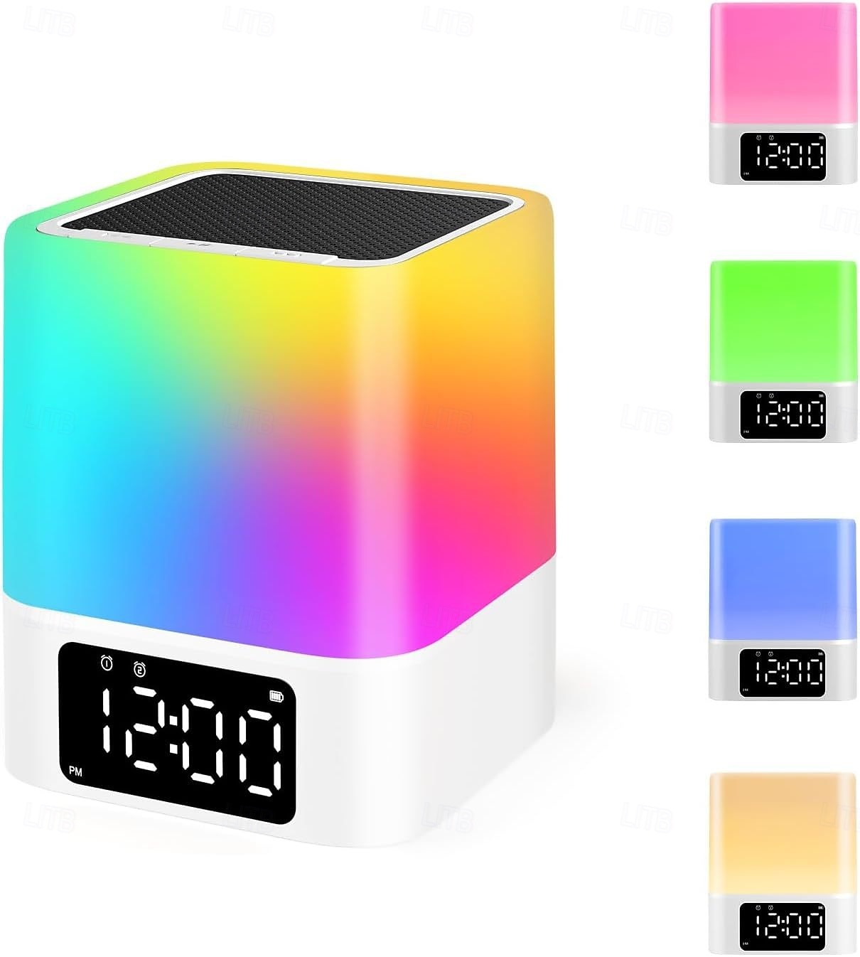 LED Smart Light Speaker with Alarm Clock, Wireless Bluetooth Multi-Color Bedside Lamp, 7-Color Changing, Timer Wake-Up Light, Perfect Christmas and Birthday Gift for Teenage Boys and Girls 2025 - $68.99 –P2