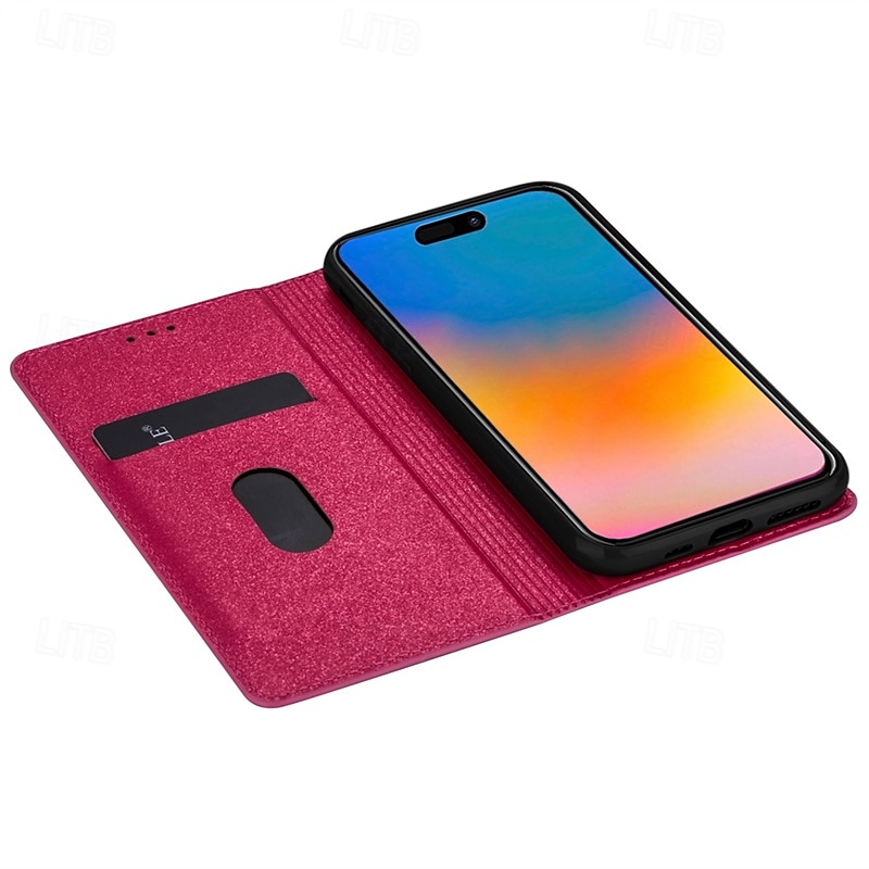 telefono Custodia Per iPhone 16 Pro Max Plus iPhone 15 Pro Max Plus iPhone 14 13 12 11 Pro Max Plus Mini SE Porta carte di credito Con supporto A calamita Glitter scintillanti Retrò TPU pelle del 2025 a $18.99 –P4