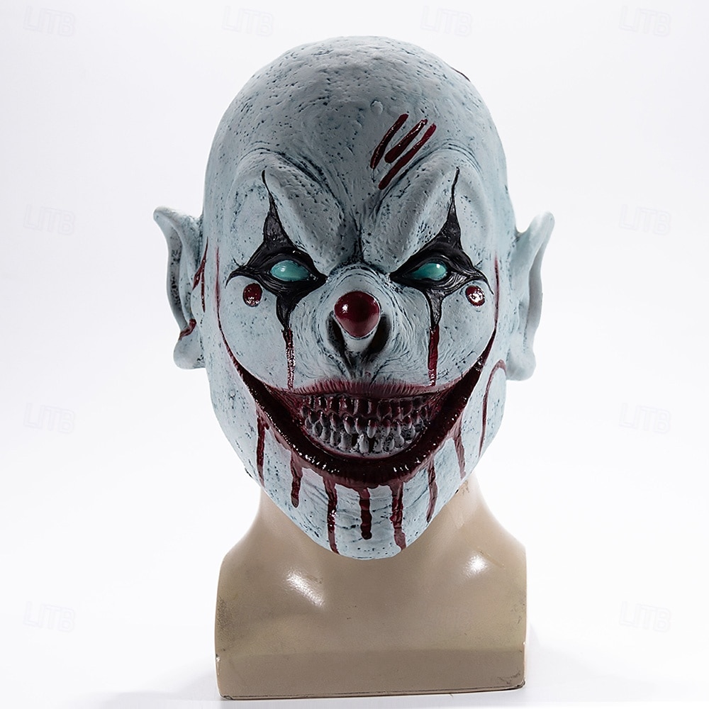 Killerclown Böser Clown Maske Haloween Figuren Erwachsene Herren Damen Grusel Gruseliges Kostüm Halloween Halloween Karneval Einfaches Karnevalskostüm 2025 - $29.99 –P2