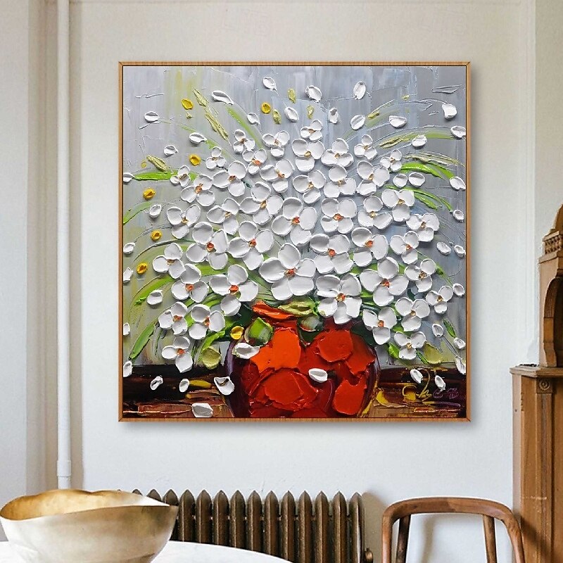 peinture à l'huile abstraite peinte à la main sur une fleur, peinture à l'huile abstraite faite à la main sur un arbre en fleurs, arbre coloré en fleurs sur toile, œuvre d'art florale faite à la main, de 2025 ? $116.99 –P7