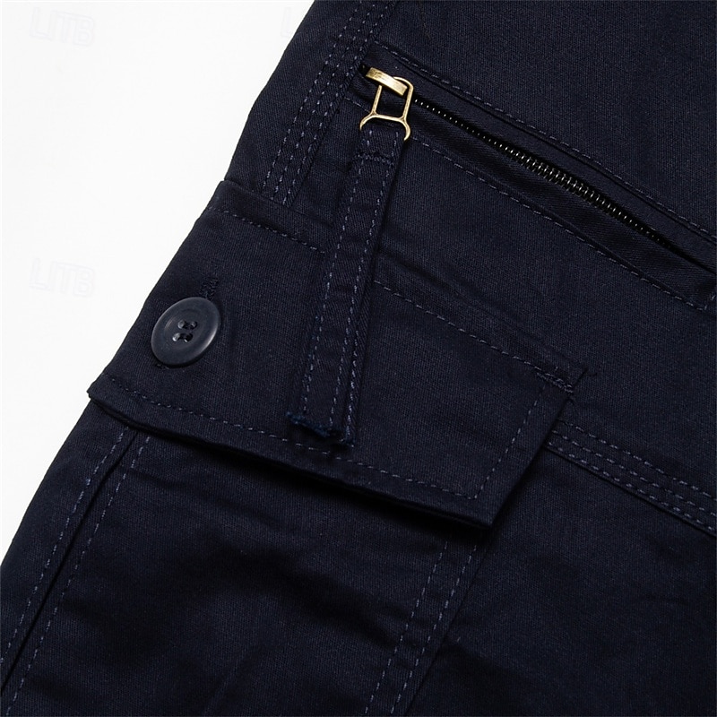 Męskie Spodnie cargo Spodnie robocze Przyciąć Multi Pocket Równina Moro Komfort Oddychający Długość do łydki Codzienny Streetwear Sport Moda Kurkuma Czarny Średnio elastyczny 2025 - $25.99 –P8