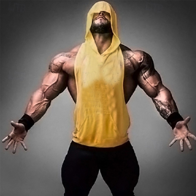 Herren Fitness Tank Top Tank Top Running Sport Top Tank Top Sport Ärmellos Weste / Fahrradweste Casual Athlässigkeit Baumwolle Atmungsaktiv Schnelltrocknend Weich Fitnesstraining Laufen Gehen 2025 - $10.99 -P5