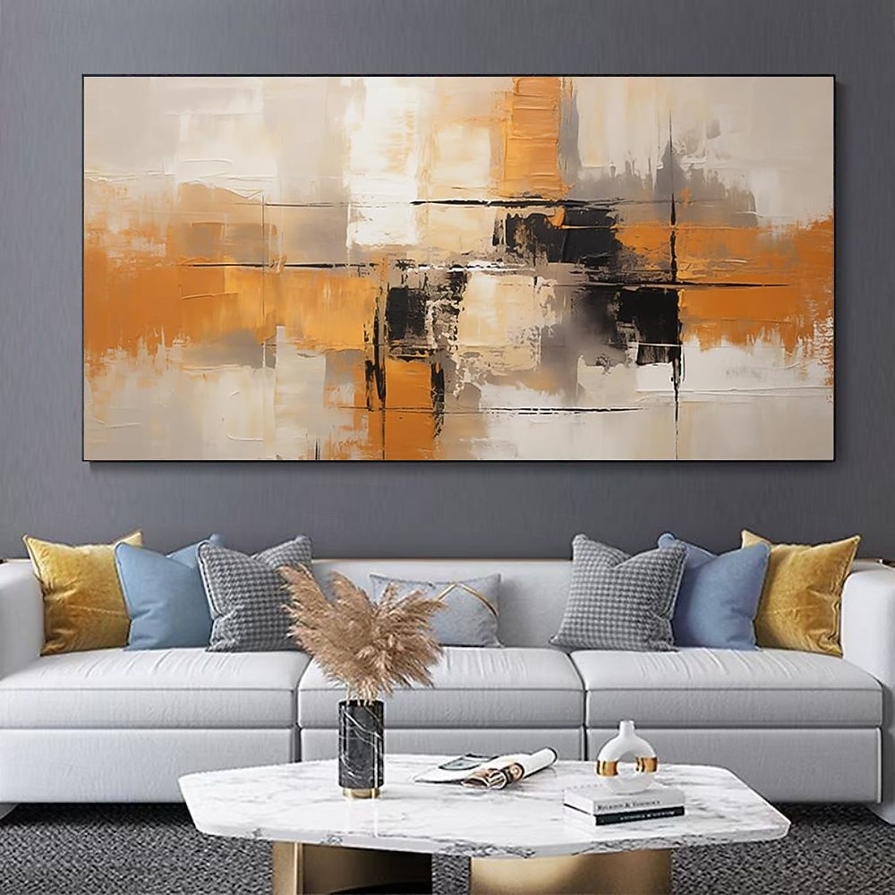 Peinture à l'huile faite à la main, toile murale, décoration moderne abstraite pour salon, décoration de maison, roulée, sans cadre, peinture non étirée de 2026 ? $69.99 –P9