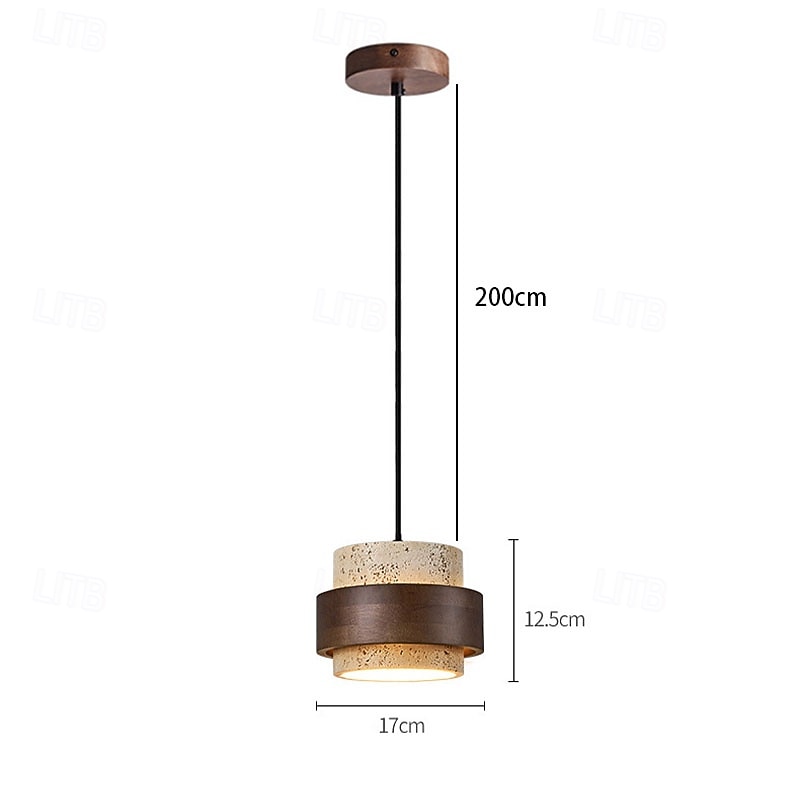led hanglamp warm wit 1/2/3/4-lichts postmodernisme creatief hout steen slaapkamer nachtkastje licht e27 restaurant tv achtergrond muur hanglamp armaturen 85-265v 2026 - $129.99 –P1