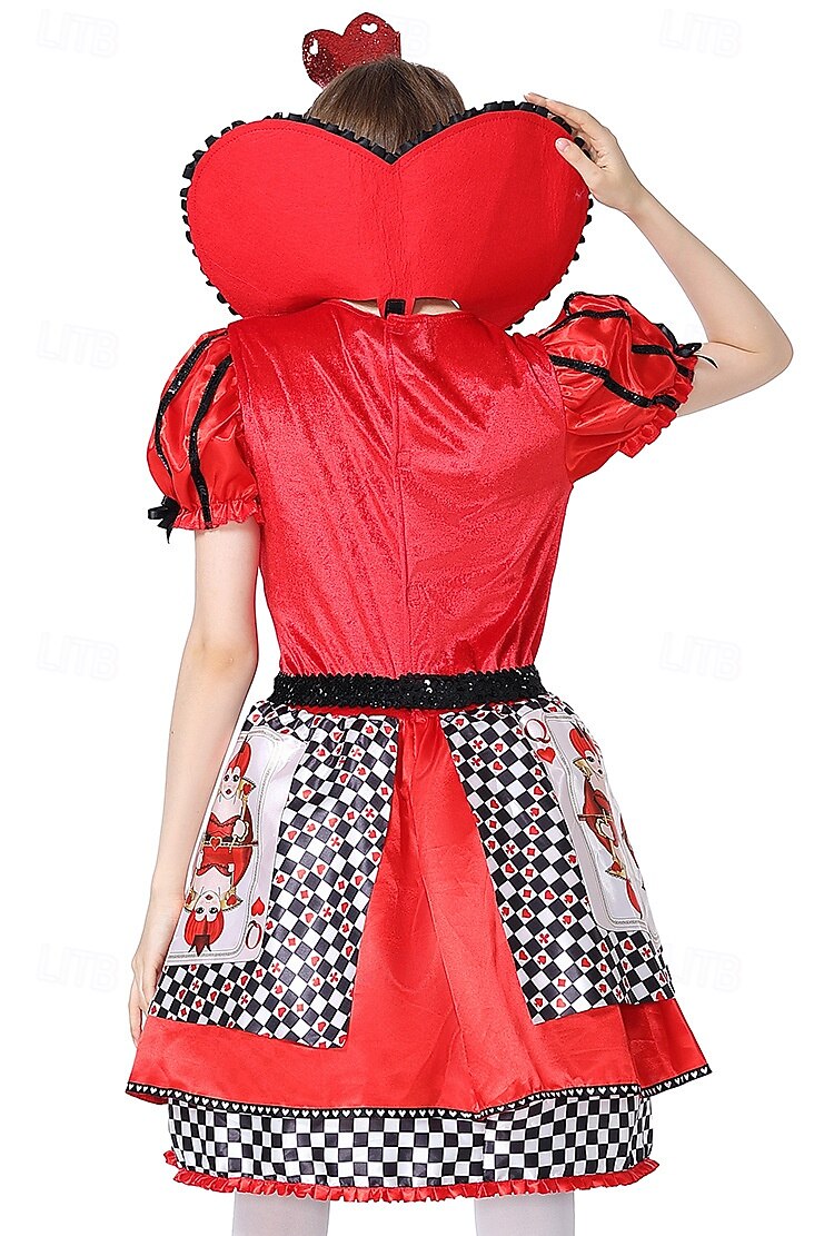 2025年 Alice in Wonderland おとぎ話 ハートの女王 赤の女王 ヴェノム ドレス コスプレ 映画コスプレ for 女性用 大人 カーニバル マスカレード 性能 パーティーイブニングウェア コレクション – $54.99 –P4