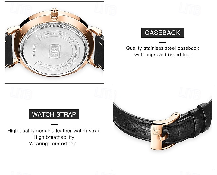 MINI FOCUS Women Quartz Watch Wrist Watch Creative Large Dial Waterproof Business Waterproof Leather Watch 2025 - $32.99 –P8