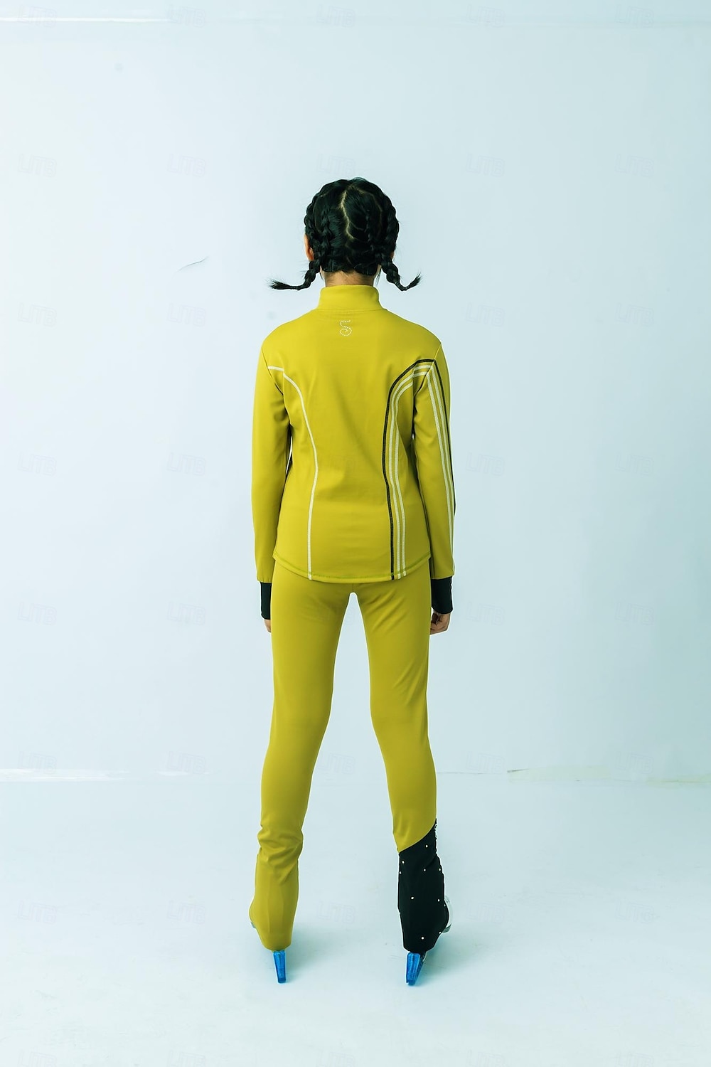 Giacca in pile per pattinaggio artistico Pantaloni da pattinaggio artistico Giacca con pantaloni da pattinaggio artistico Per donna Ragazze Pattinaggio sul ghiaccio Giacca Collant Abiti Nero / giallo del 2025 a $136.99 –P3