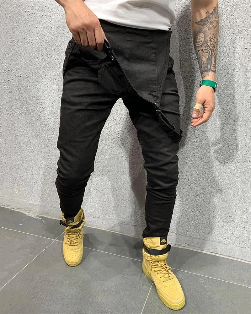 Men's Cargo Pants Tactical Pants Trousers Suspender Pants Pocket Plain Wearable Outdoor Daily Camping & Hiking Fashion Classic Black Red 2026 - $36.99 –P6