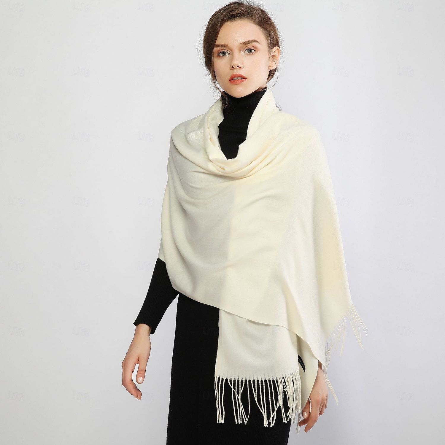 kvinners skjerf pashmina sjal og omslag til kveldskjole brudepike bryllup brude vinter varme lange store skjerf 2025 - $24.99 –P14