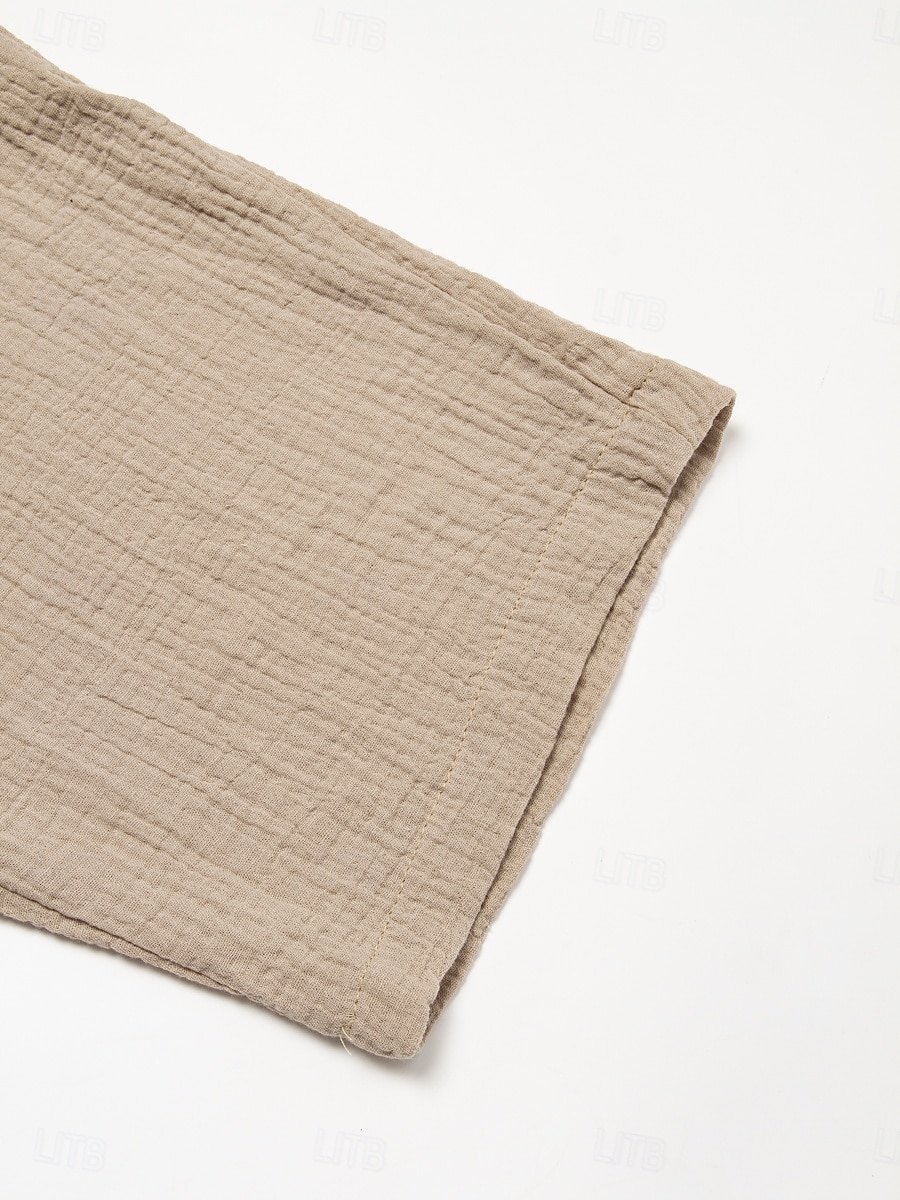 Femmes Taille EU / US Short en coton et lin Shorts amples Confort Longueur Genou Naturel Couleur Unie Cordon de serrage Conception à cordon élastique Respirant Léger Doux Non Elastique Vacances de 2025 ? $21.99 –P10