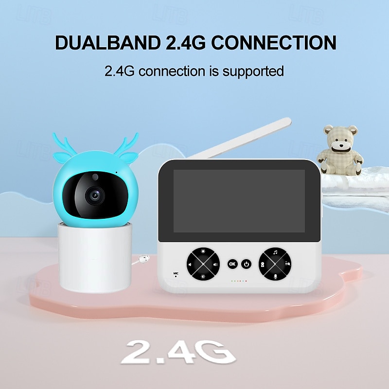 4.3 inch 2.4G Wireless Voice Intercom Crying Reminder Baby Monitor 355 Shaking Head Monitor 2025 - $105.99 –P1