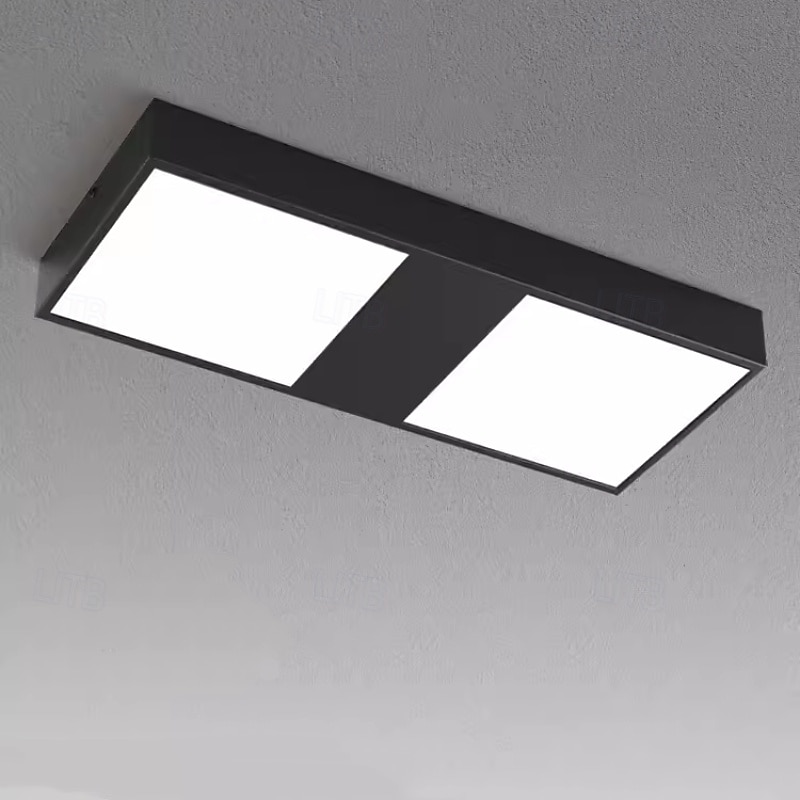 LED Ceiling Lights Stepless Dimming 28/36.5cm 2-Light Contemporary Modern Flush Mount Ceiling Light Aluminum 20W Square Flat Modern Ceiling Lamp for Bedroom Kitchen Laundry 110-240V ONLY DIMMABLE WITH REMOTE CONTROL 2025 - $79.99 –P1