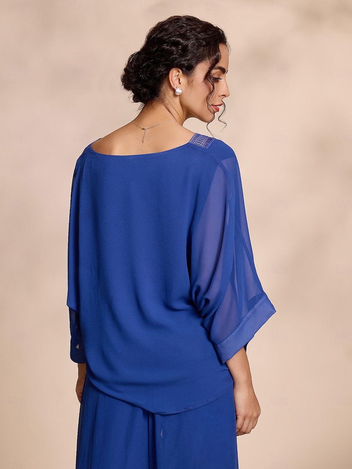 2026年 シフォン カジュアル マジャル スリーブ ディープ V ブラウス  コレクション – $15.69 –P5