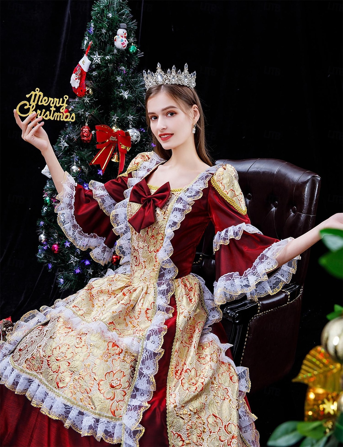 gotický Viktoria Tarzı Retro Šaty Kostým na Večírek Maškarní Princeznovské Shakespeare Pevná barva Plesové šaty Maškarní kostým Dámské předvečer Všech svatých Karneval Valentýna Párty Večerní oslava 2025 - $178.99 –P1