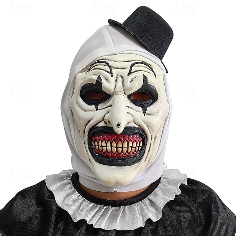 Halloween Kunst der Clown Maske Haloween Figuren Erwachsene Herren Damen Unisex Grusel Gruseliges Kostüm Halloween Karneval Einfaches Karnevalskostüm 2025 - GBP £16 –P1
