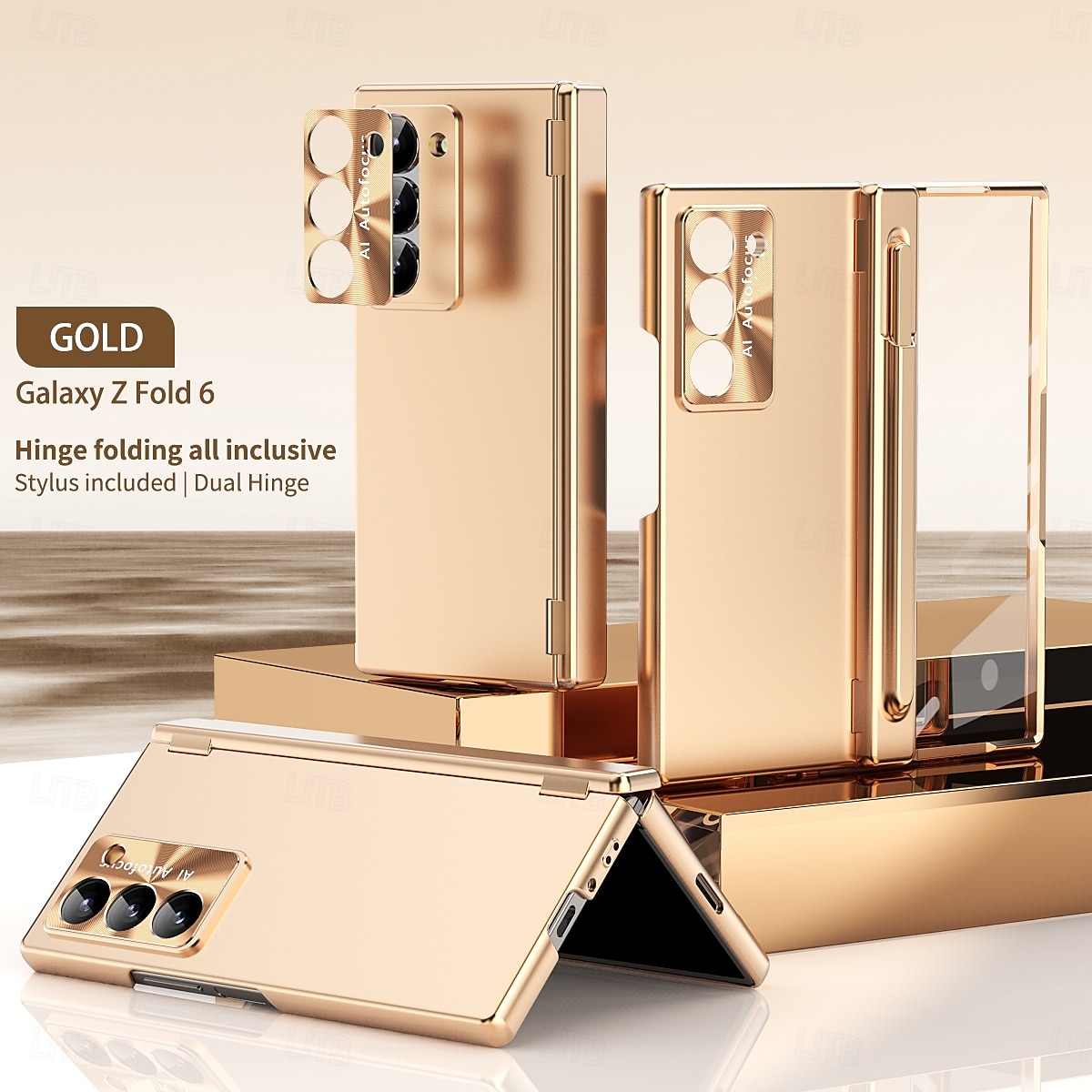Phone Case For Samsung Galaxy Z Fold 7 Z Fold 6 Z Fold 5 Z Fold 4 Z Fold 3 Back Cover with Screen Protector Magnetic Full Body Protective Retro Armor PC 2025 - $37.99 –P16