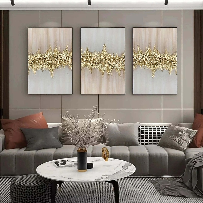 handgefertigtes Ölgemälde aus Folie, reines handgemaltes Ölgemälde aus Folie in Gold, hängendes Gemälde aus Goldfolie, Wolkenmeer, schwarz-weißes abstraktes Gemälde für die Heimdekoration, Gemälde als Wandkunst, Gemälde aus Folie in Gold 2025 - $94.99 –P7