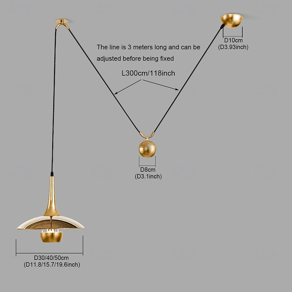 светодиодный подвесной светильник теплый белый 30/40/50 см промышленная люстра с шкивом и веткой, регулируемая, в стиле ретро-кантри, с выдвижным проводом, лампа для внутреннего освещения и домашнего 2026 - $249.99 –P2