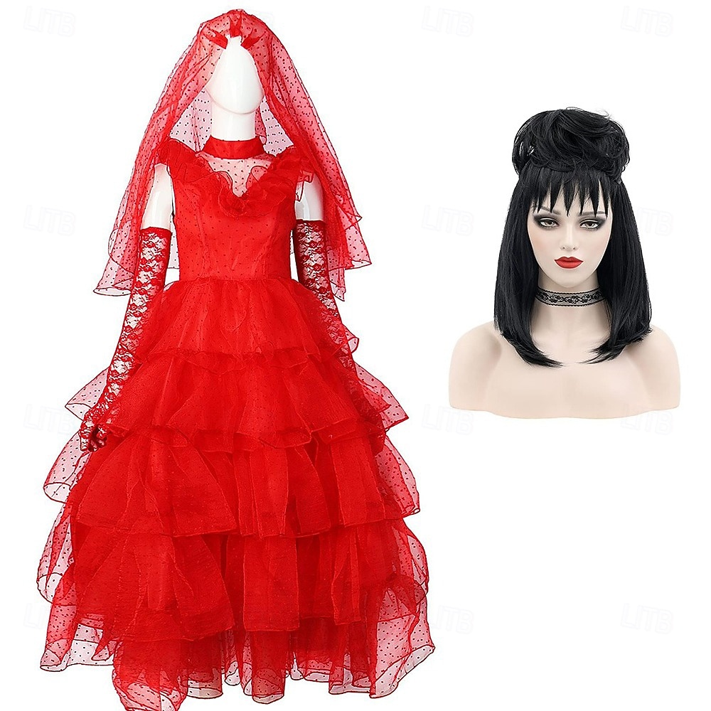 beetlejuice bride red dress The Real Reason Lydia Deetzs Wedding Dresses Are Red In Beetlejuices Movies