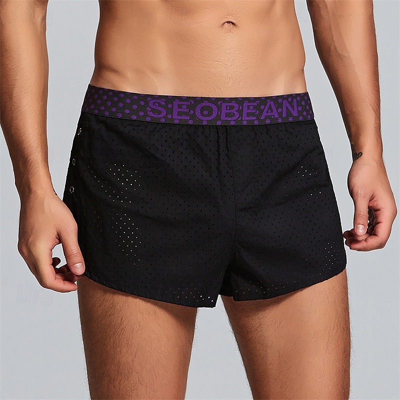 Herren 1 pc Unterwäsche Boxer Boxer-Shorts 100% Baumwolle Atmungsaktiv Weich Komfortabel Buchstabe Mittlere Hüfthöhe Schwarz Rosa 2025 - $16.49 –P13