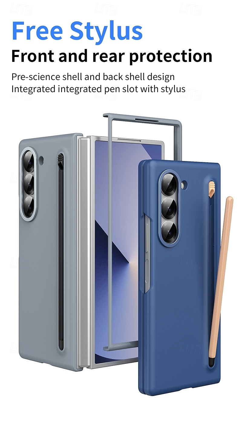 Phone Case For Samsung Galaxy Z Fold 7 Z Fold 6 Z Fold 5 Z Fold 4 Z Fold 3 Back Cover with Screen Protector with S Pen Shockproof Armor PC 2025 - $29.99 –P5