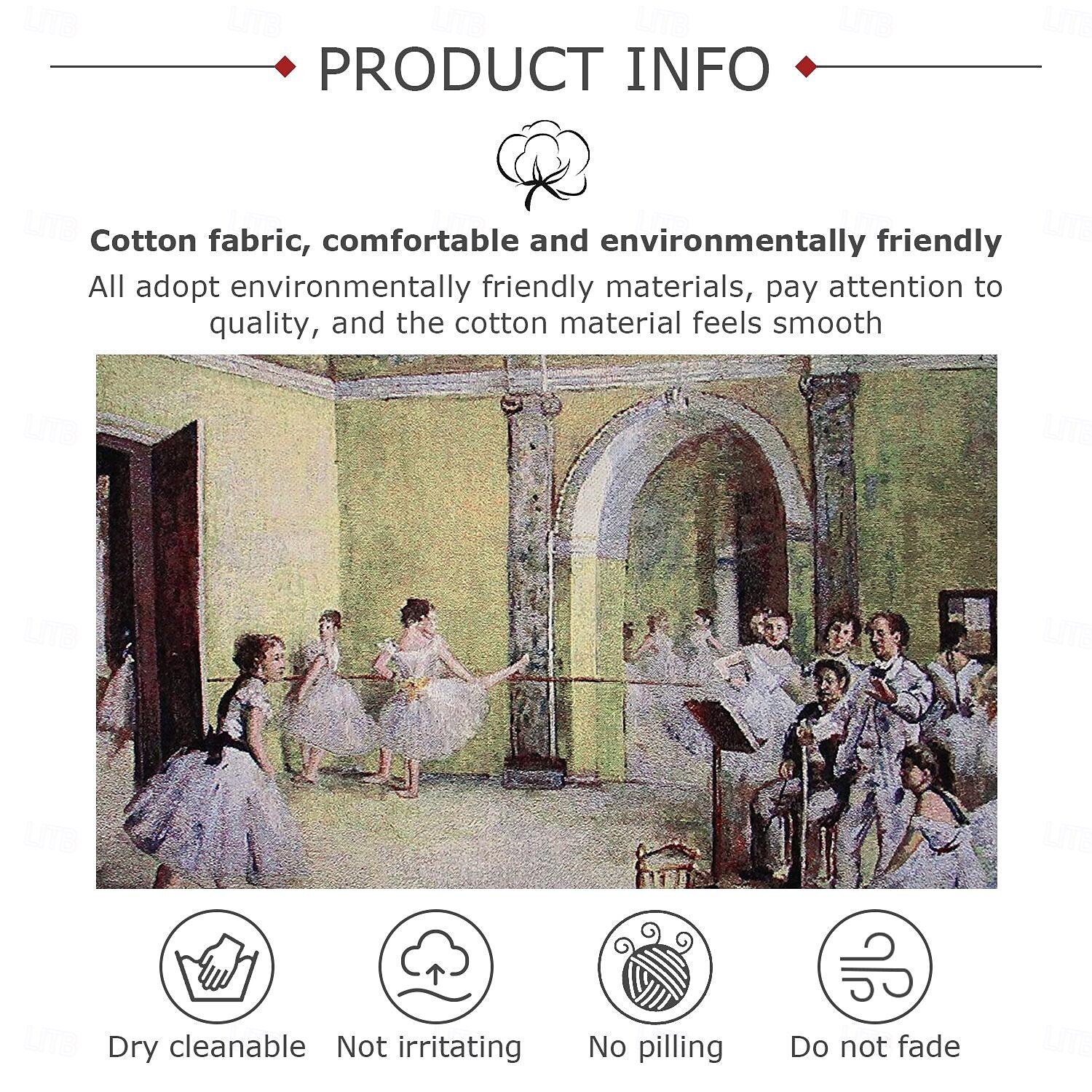 Jacquard Woven Tapestry Gobelin Aubusson Wall Art Hanging Aubusson Large Tapestry Reproduction Loom Cotton Weave Ballet Class Belgian Tapestry (without tassels and rod) 2025 - $91.99 –P4