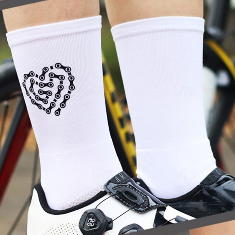 unisex strumpor kompressionsstrumpor cykelstrumpor sportstrumpor atletiska strumpor camping / vandring utomhus träning cykling / cykel cykel / cykling varm halkfri stretchig 1 par 2025 - $7.49 –P1