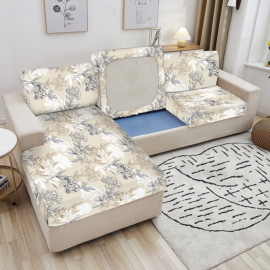 Stretch Floral Seat Cushion Cover Soft Elastic Slipcover for Enhanced Comfort and Furniture Protection 2025 - $9.49 –P2