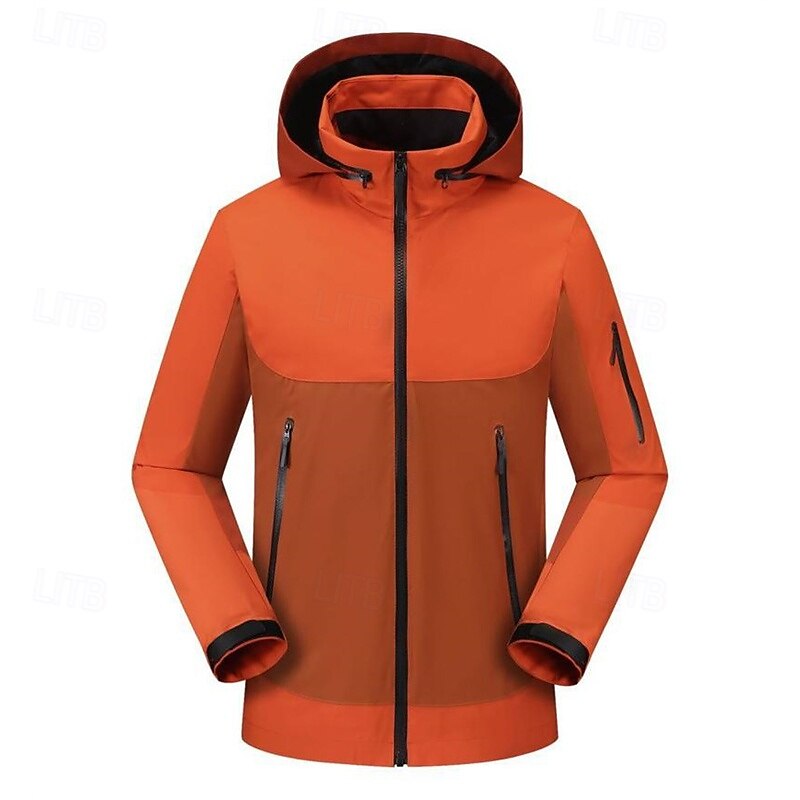 Homens Jaqueta Softshell Jaqueta de Trilha Ao ar livre Bloco de cor Prova-de-Água A Prova de Vento Respirável Jaqueta leve Jaqueta corta-vento Viajar Preto Branco Azul Laranja Verde de 2025 por $44.79 –P10