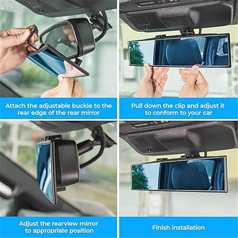 Car Interior Rearview Mirror Interior Rearview Mirror Large Field Mirror Concave Mirror Anti-glare Blue Mirror Interior Rearview Mirror 2025 - $17.99 –P4