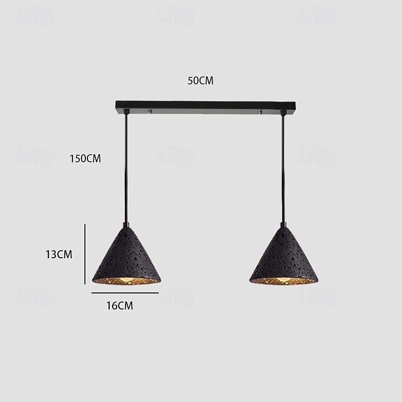 lampada a sospensione a led bianco caldo 1/2/3/4 luci postmoderna moderna nordica illuminazione a sospensione in metallo semplice paralume affusolato ristorante lampada a sospensione per isola cucina del 2025 a $168.99 –P5
