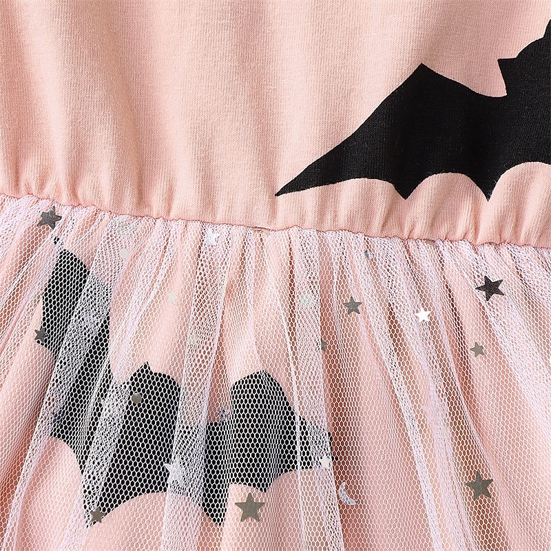 Girls' 3D Bat Dress Long Sleeve Spring Fall Vacation Daily Holiday Princess Beautiful Sweet Little Kids(4-7ys) 4-7 Years Casual Dress A Line Dress Tulle Dress Knee-length Regular Fit 2026 - $16.49 –P6