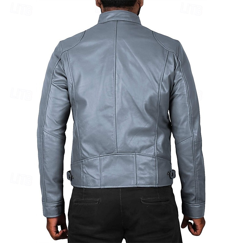 Per uomo Giacca in Ecopelle Giacca di transizione Giacca da Biker Giacca in pelle rossa Vacanza Quotidiano Antivento Caldo Tasca Autunno & Inverno Semplice Moda Classico Collo alla coreana Regolare del 2026 a $41.99 –P6