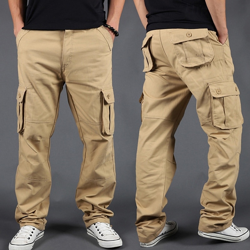 Pánské Kargo kalhoty Taktické kalhoty Kalhoty Dağcı Pantolonu Knoflíky Multi kapsa Bez vzoru Nositelný Venkovní Denní Outdoor a turistika Módní Klasické Šedozelená Travní zelená 2025 - $31.99 –P2