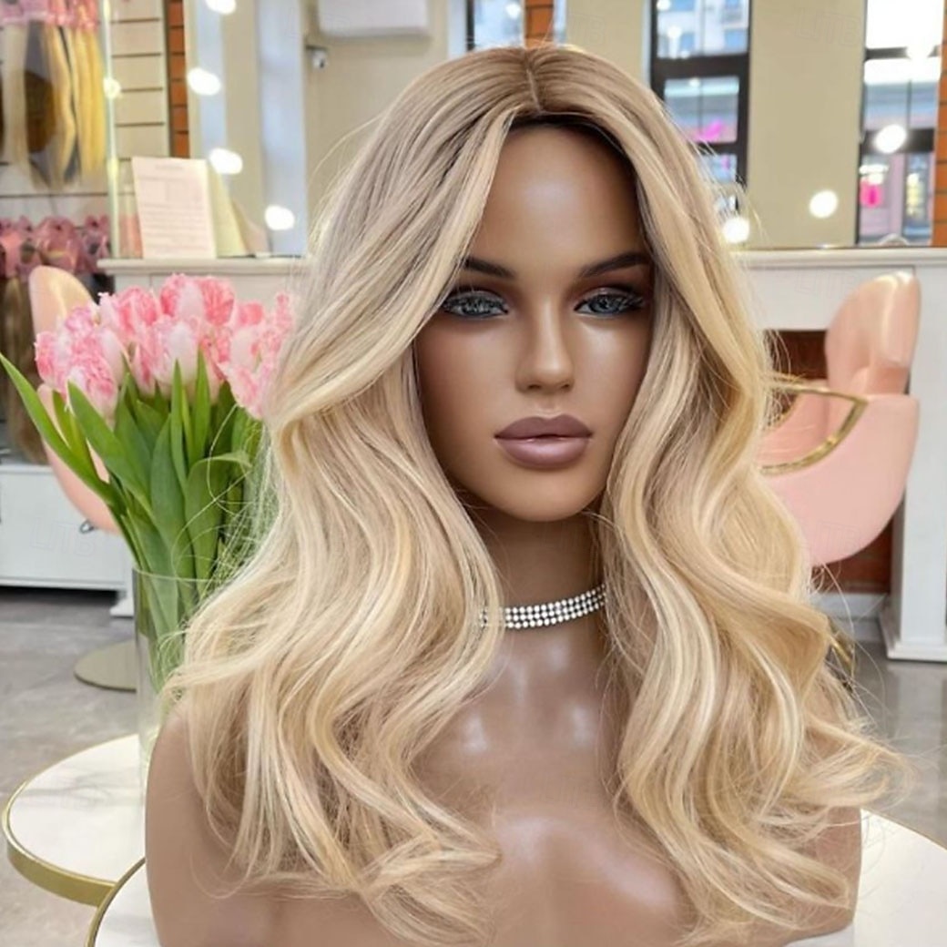 Perruque Cheveux vierges non transformés 13x4 devant en dentelle Cheveux Brésiliens Ondulé Multicolore Partie libre Femme Densité 130% 150% Dégradé de Couleur Ligne de Cheveux Naturelle 100% vierge de 2025 ? $249.29 –P1