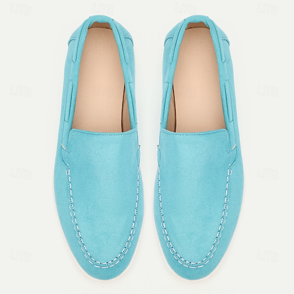 Men's Light Blue Suede Loafers with Comfortable White Sole - Perfect for Casual and Summer Wear 2025 - $42.99 –P3