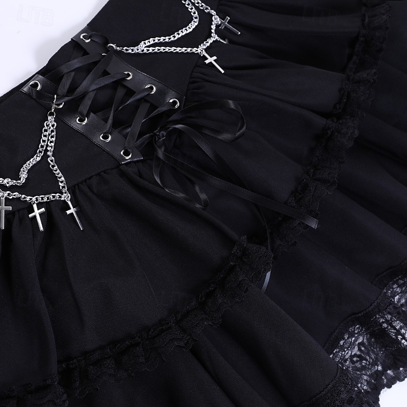 Gothique Steampunk Jupe Bal Masqué Fille gothique Femmes Mascarade Soirée Adulte Jupe de 2025 ? $32.99 –P19