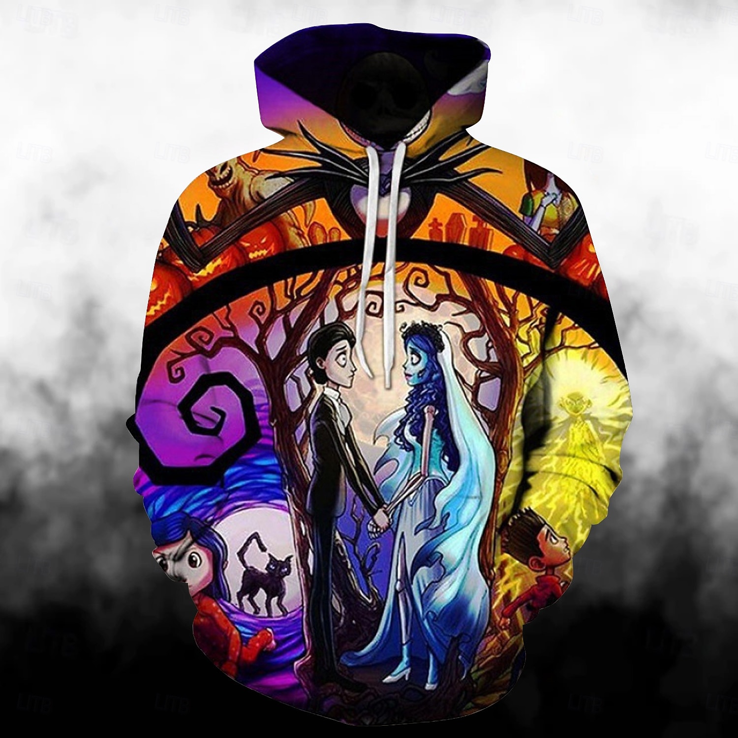 předvečer Všech svatých Kostlivec Kapuce Pullover Vtipná vánoční mikina s kapucí Tisk 3D Přední kapsa Grafika Pro Pro páry Pánské Dámské Dospělé předvečer Všech svatých Karneval Plesová maškaráda 3D 2025 - $29.99 –P6