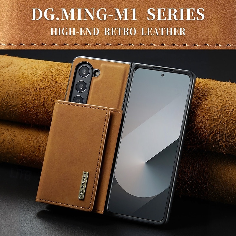 Phone Case For Samsung Galaxy Z Fold 7 Z Fold 6 Z Fold 5 Z Fold 4 Z Fold 3 Back Cover with Stand Holder Magnetic Card Slot Retro TPU PC PU Leather 2025 - $23.99 –P6