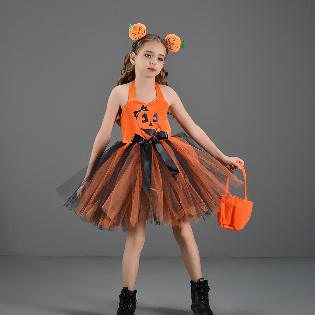Zucca Halloween Costume Tutu Travestirsi Bambini Ragazze Giornata universale dell'infanzia Mascherata Feste Costumi di Halloween facili Vestirsi del 2025 a $28.99 –P8