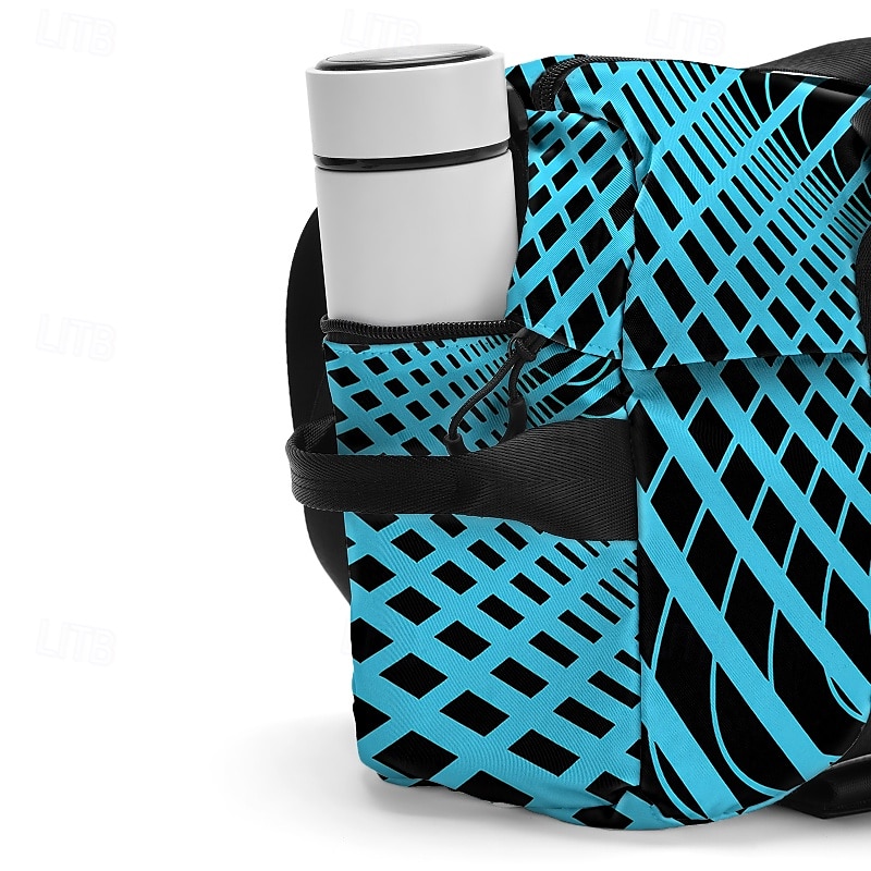 Men's Geometric Print Duffel Bag - Stylish and Durable Travel Bag for Gym, Weekend Getaways, and Daily Use 2025 - $46.99 –P4