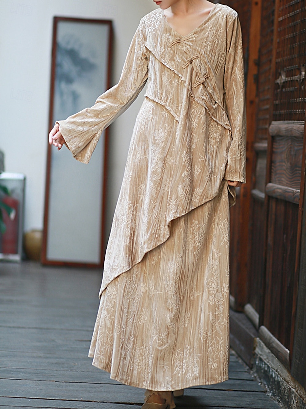Retro Vintage Mittelalterlich Kleid Einfarbig Damen Maskerade Party / Abend Erwachsene Kleid 2025 - $52.99 –P19