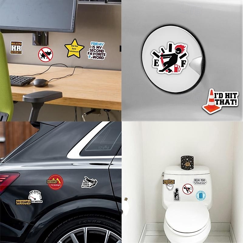 150 stuks grappige stickers voor volwassenen, geschikt voor bumpers, veiligheidshelmen, waterflessen, collega's, computers, vinyl waterdichte stickers 2025 - $12.49 –P7
