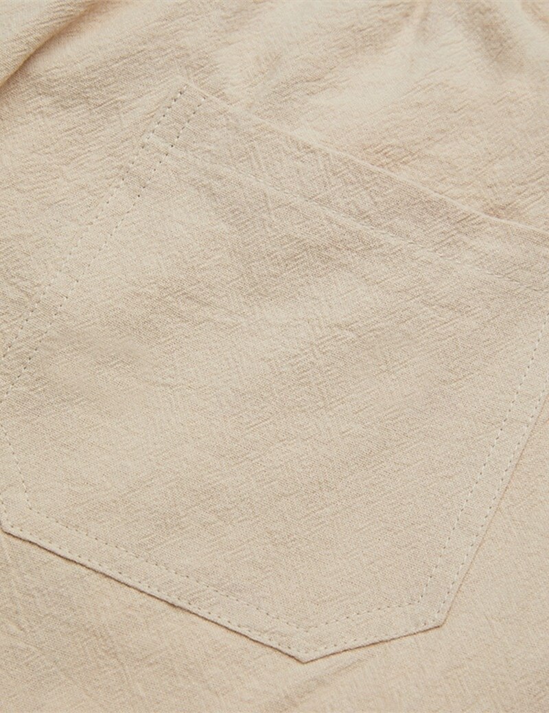 Men's Shorts Linen Shorts Summer Shorts Beach Shorts Drawstring Elastic Waist Multi Pocket Plain Knee Length Outdoor Beach Hawaiian Casual White 1 Green 1# Inelastic 2025 - $22.99 –P10