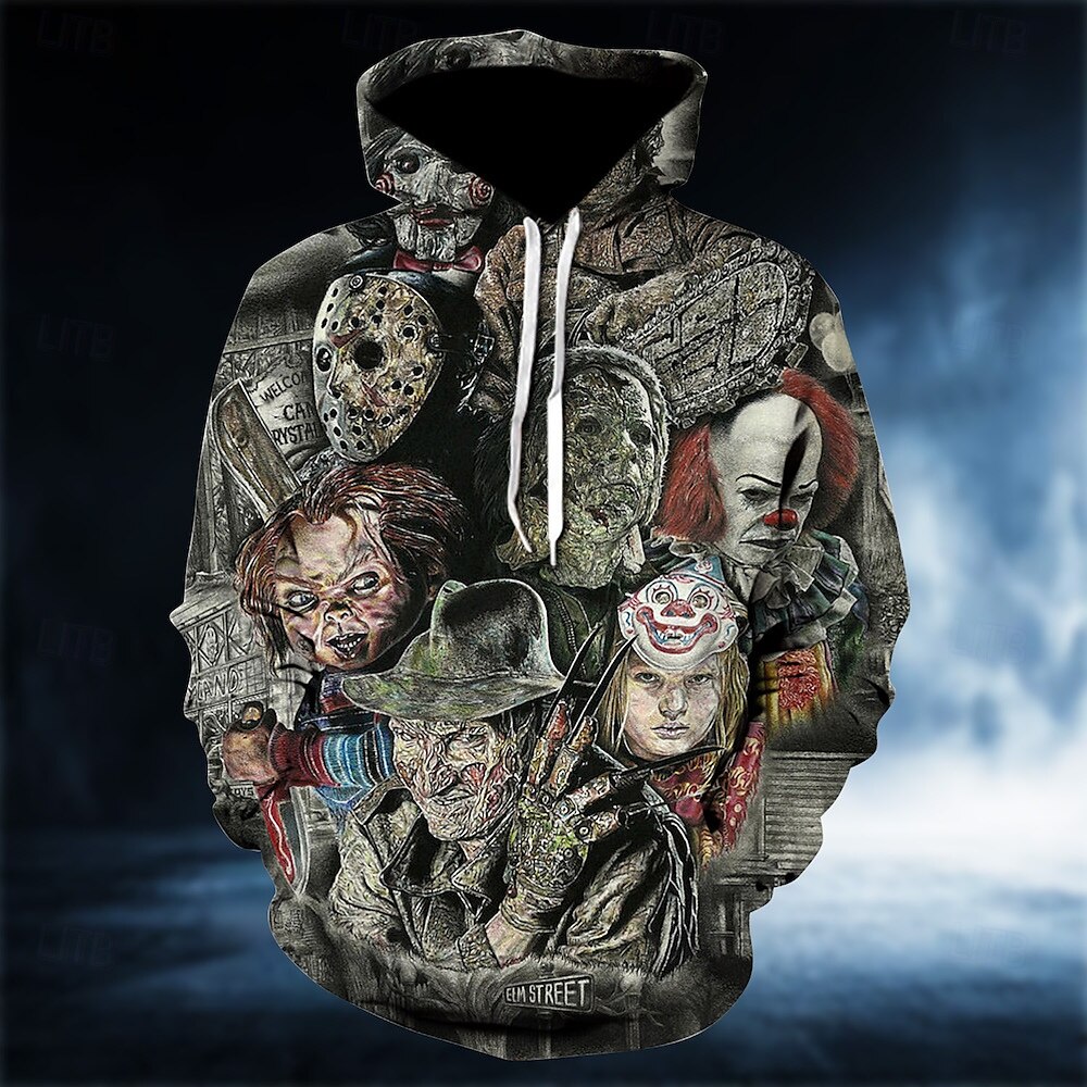 předvečer Všech svatých Zombie Kapuce Tisk 3D Přední kapsa Grafika Pro Pro páry Pánské Dámské Dospělé předvečer Všech svatých Karneval Plesová maškaráda 3D tisk Dovolená předvečer Všech svatých 2025 - $30.99 –P5