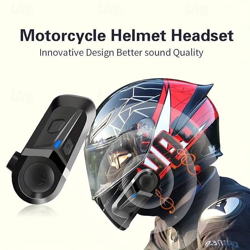 2025年 オートバイワイヤレス5.3ヘルメットヘッドセットイヤホンワイヤレスハンズフリー通話キットステレオ干渉防止音楽プレーヤースピーカー  コレクション – $52.99 –P1