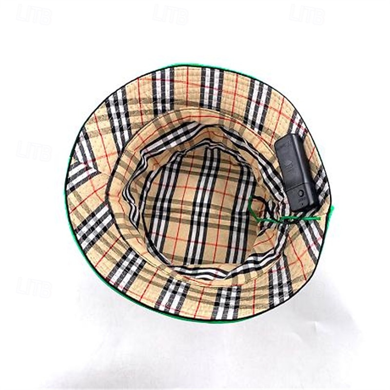 LED Luminous Fisherman Hat Men and Women Solid Color Flat Top Sun Hat 2025 - $20.99 –P10