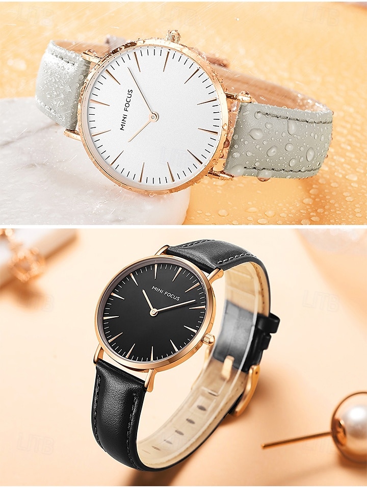 MINI FOCUS Women Quartz Watch Wrist Watch Creative Large Dial Waterproof Business Waterproof Leather Watch 2025 - $32.99 –P13