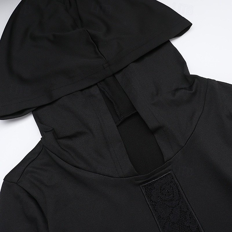 Punk & Gothic Cocktailkleid Vintage-Kleid Kleid Maskerade Gothic Mädchen Morticia Addams Kostüm Damen Maskerade Halloween Abschlussball Festival Erwachsene Kleid 2026 - $33.99 –P19